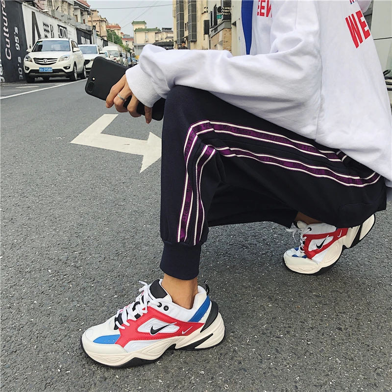Fashion Casual Men's Pants Pants Spring And Autumn New M-2XL Stripes Loose Harem Pants Tricolor Personality Youth Popular