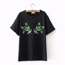 Женская Сексуальная Повседневная футболка с цветочным принтом топы с коротким рукавом плюс размер футболка женская короткая feminino