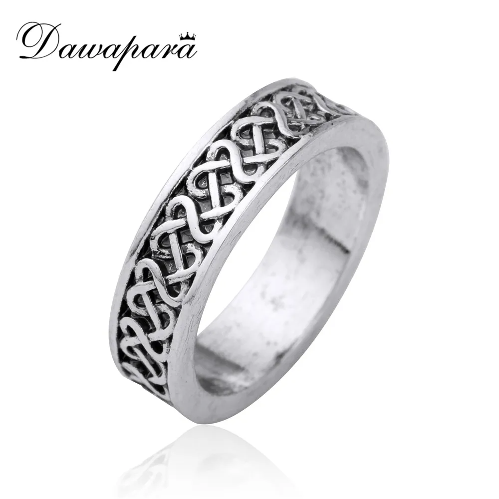 

Dawapara Antique Silver Wicca Black Engraving Norse Viking Runes Rock Punk Vintage Men Party Mythology Ring