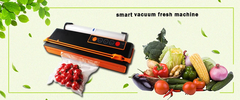 Vacuum Sealer Packing Machine Packaging Food Saver Sealing Machine with Automatic Cutting Vacuum Bag 10pcs for free