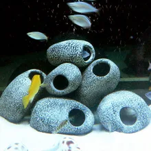 1 шт. аквариум цихлид камень керамика рок пещера аквариум пруд для разведения креветок орнамент Декор аксессуар декоративные шарики