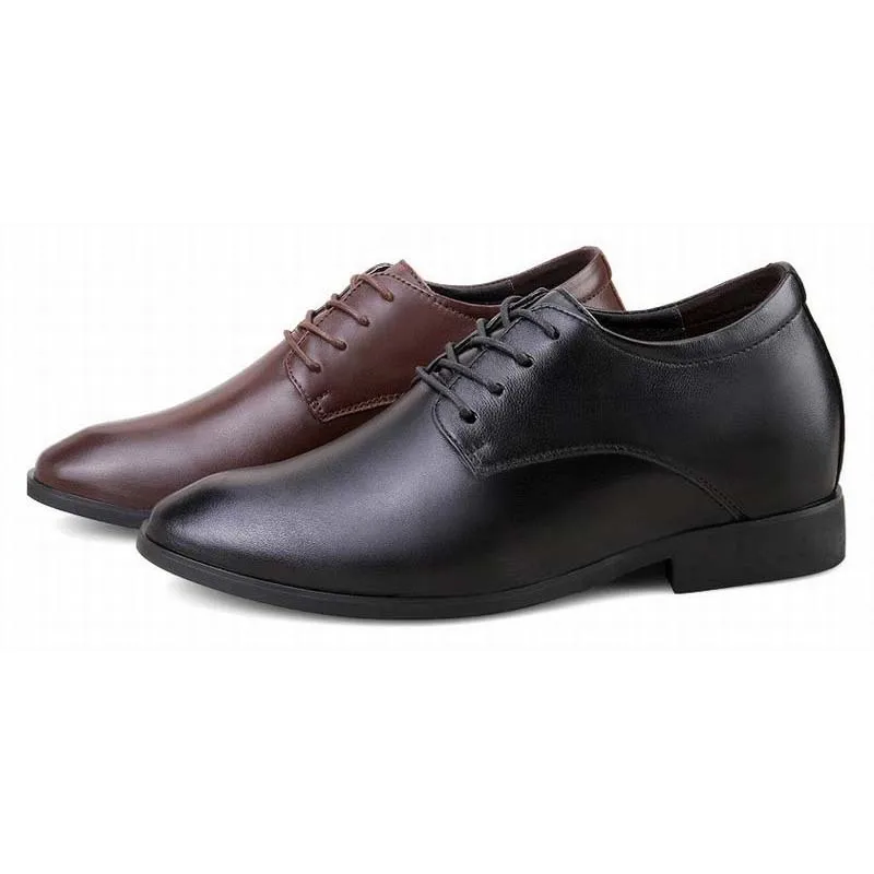 Altura Crescente Sapatos de Couro Genuíno Homens
