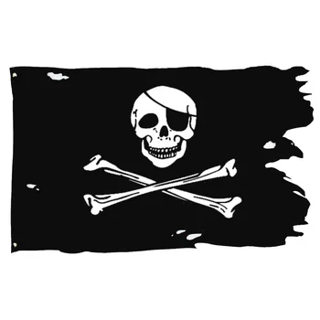 

johnin 90x150cm Creepy Ragged older broken jolly roger Skull Cross bones Pirate Flag