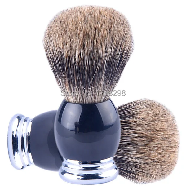 Цена Черная смола ручка чистый Барсук щетка для бритья волос высококачественные, для бритья щетка для бритья C003-B