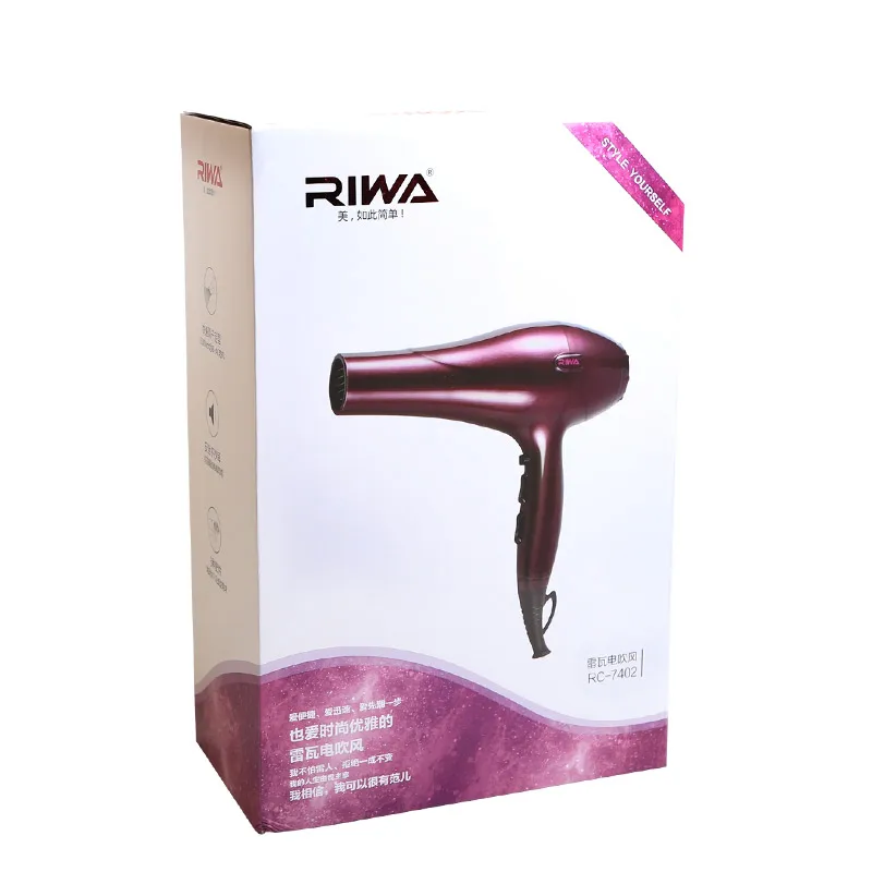 RIWA 2200 Вт профессиональный фен для волос Объемный Фен горячий холодный ветер скорость три температуры градусов сушка волос