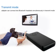 Bluetooth 4.0 Transmitter Receiver 3.5mm Audio Cable 2 in 1 Wireless Adapter for Headphone Speaker TV Stereos MP3 MP4