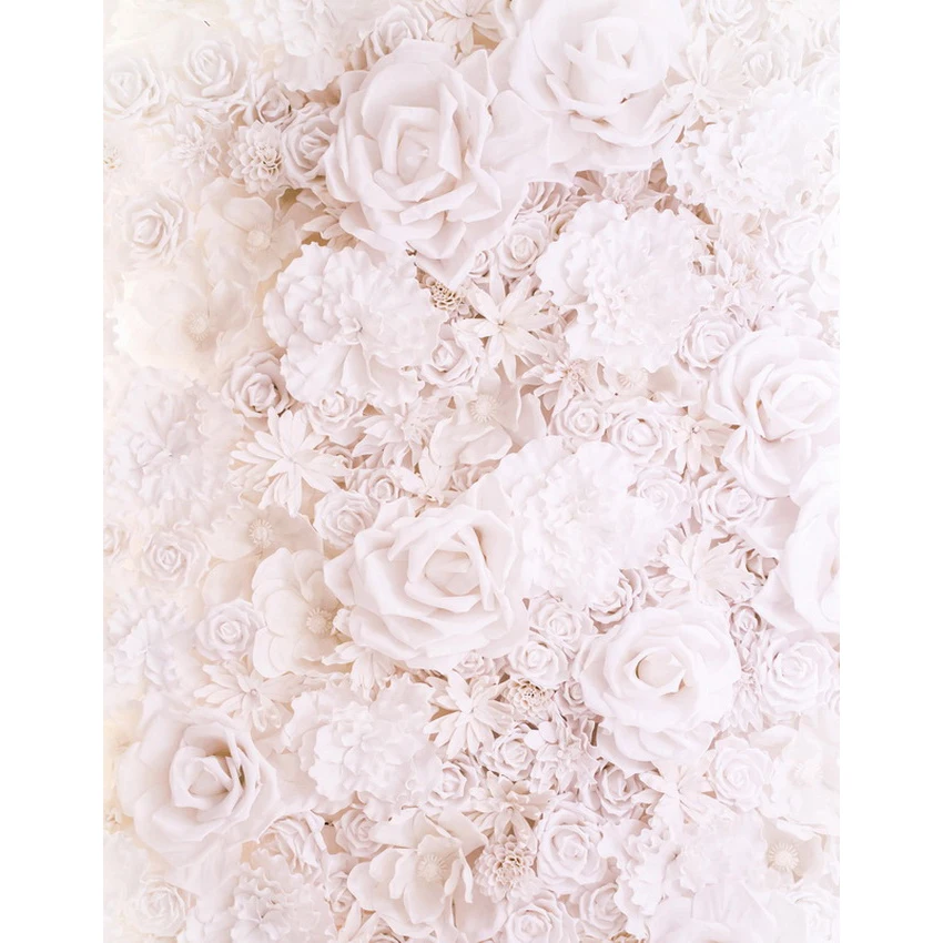 Allenjoy фон для фотосъемки чисто белые розы цветок стена свадебный фон дизайн на заказ