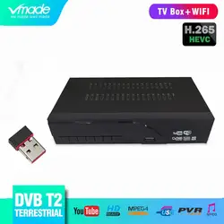 Vmade полностью HD цифровой DVB T2 8943 наземного ТВ-приемник Поддержка Dolby AC3 H.265 MPEG-2/4 HD 1080 p DVB T2 Декодер каналов кабельного телевидения + USB WI-FI