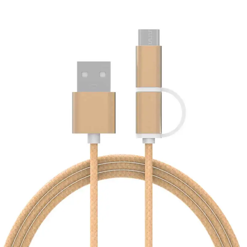 2 в 1 Micro USB кабель для Samsung Galaxy Тип C 2A Huawei Быстрая зарядка данных LG Sony HTC Xiaomi|Кабели