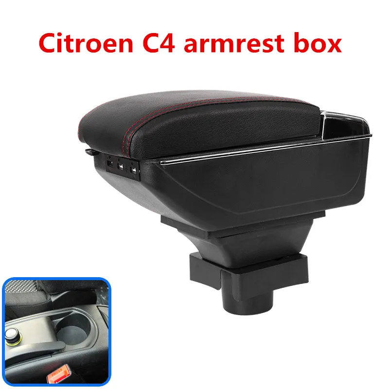 Для Citroen C4 подлокотник коробка центральный магазин содержимое коробка Citroen подлокотник коробка продукты внутренняя отделка хранения центральная консоль
