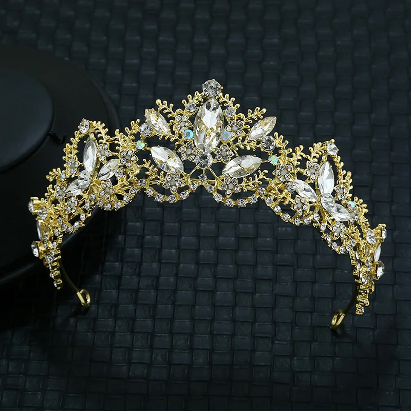

LiuXSP New Fashion Luxury Crystal Bridal Crown Tiarasfor Women Diadem Princess Tiaras Crowns Prom Bride Wedding Hair Accessories