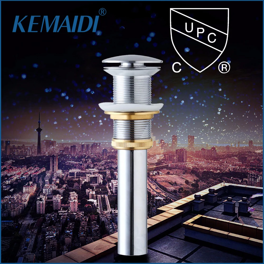 CUPC Bathroom Vessel Brass Pop Up Drain without Overflow for Home Bars Sinks Bathroom/Kitchen Sink Faucet Accessories CUPC Bathroom Vessel Brass Pop Up Drain without Overflow for Home Bars Sinks Bathroom/Kitchen Sink Faucet Accessories