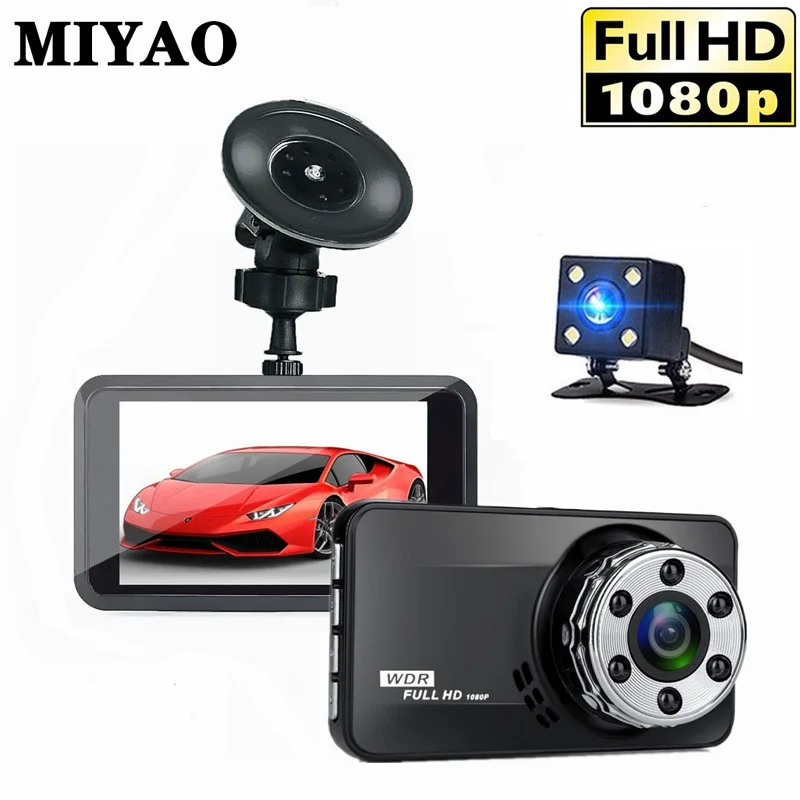 

Full HD 1080P Car DVR Camera Vehicle Dash Cam Front+Rear Dual Lens Night Vision Video Recorder Parking Monitor G-sensor DashCam