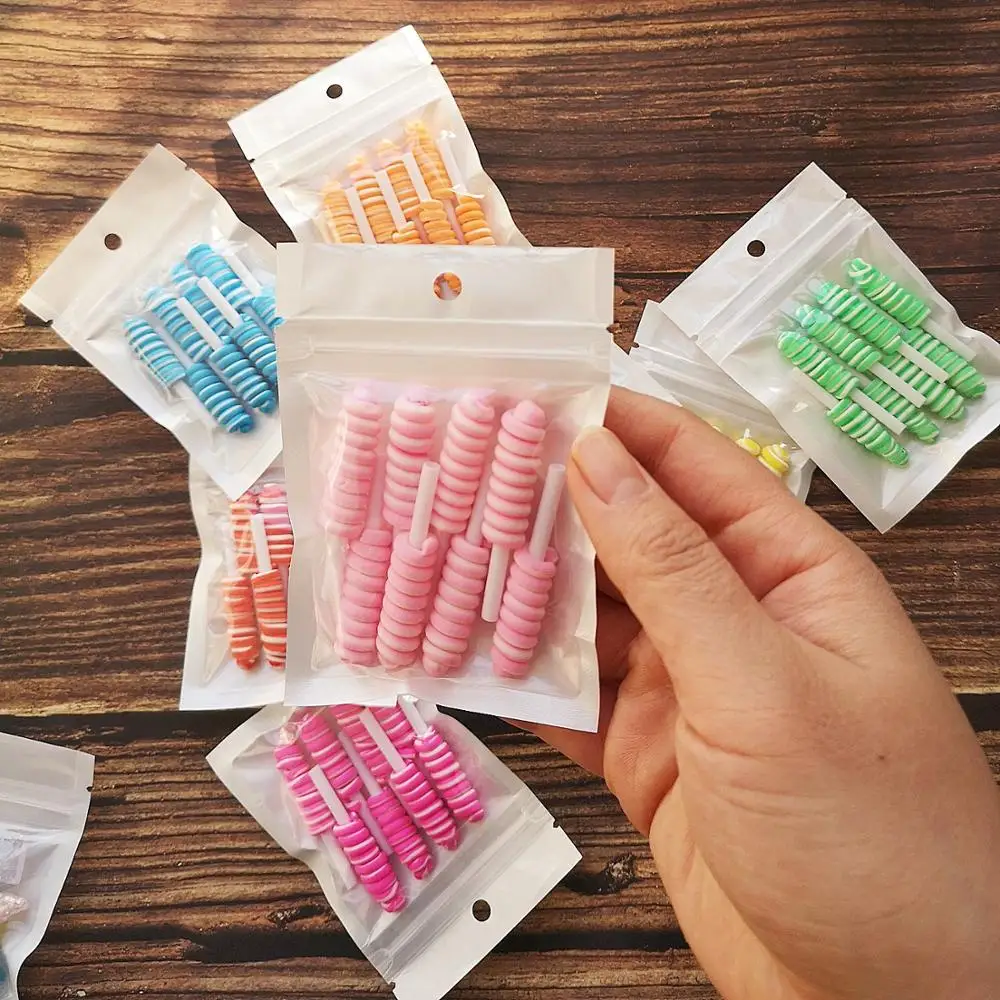 8pcs Miniature Food Dessert Sugar Mini Lollipops For Doll House 1/12 Kitchen Furniture Toys Accessories 5