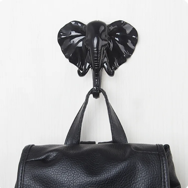 

Elephant shape hook bathroom kitchen general black/white/gray suction cup wall towel hook/coat hook