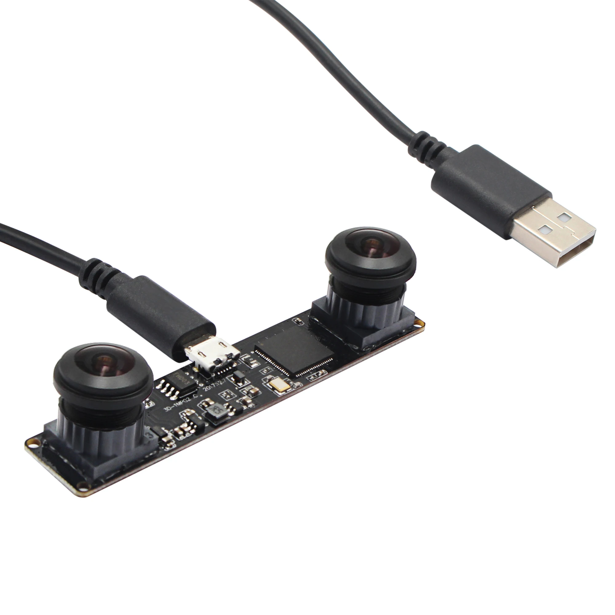 ELP 180 градусов Рыбий глаз двойной объектив синхронная рамка стерео камера USB2.0 Android