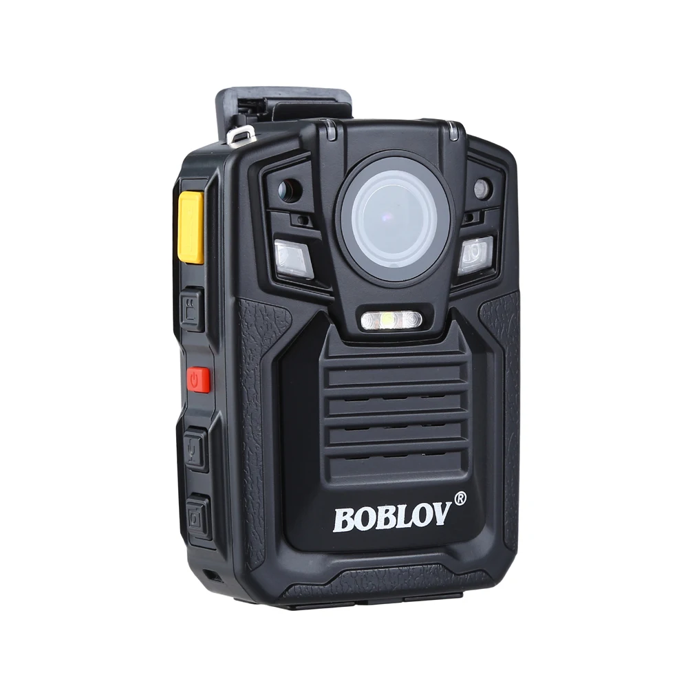 BOBLOV HD66-07 полицейская видеокамера DVR 2,0 дюймов lcd носимая 170 градусов широкоугольная камера ночного видения 64 Гб 2 батареи