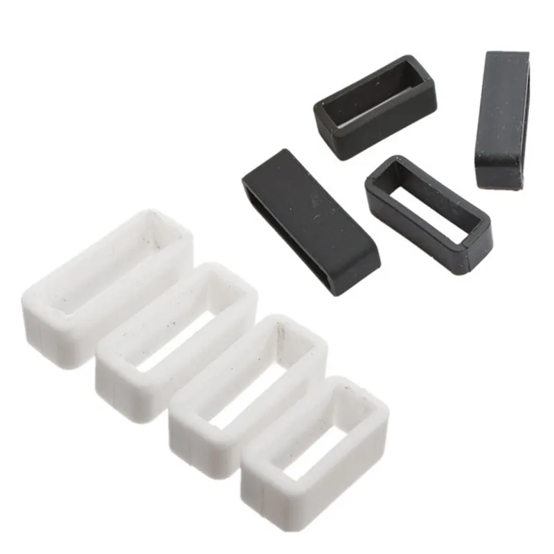 

1PC Silicone Rubber White Watchbands Retaining Hoop Loop Replacement PVC Watch Strap Retainer Clasp Buckle Holder Locker 1622mm