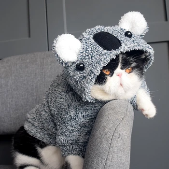 

[MPK Cat Wear] The Coral Fleece Eary Hoodie, Suitable for Cats and Dogs, Keep Your Pets Warm During Cold Season