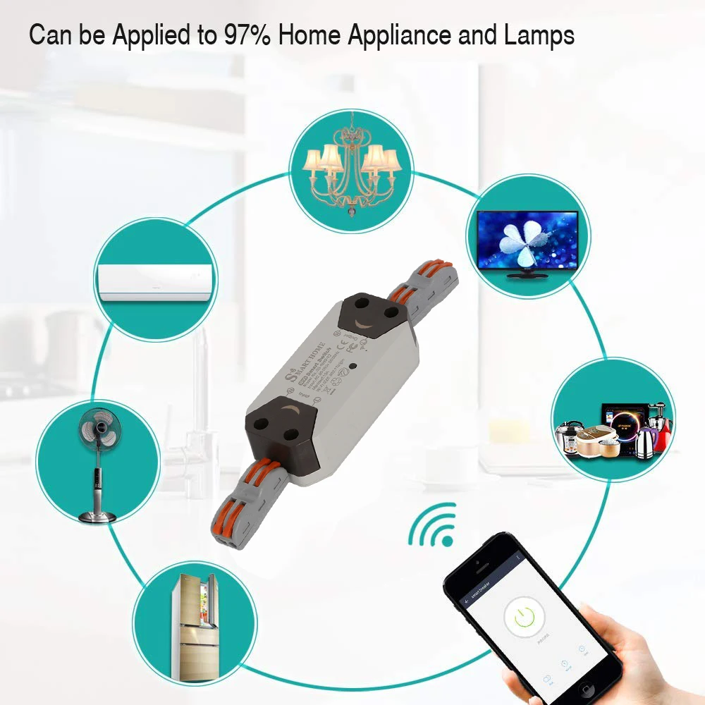 

Smart Wireless WIFI Breaker Tuya Smart WIFI Basic DIY Smart Switch Wifi Compatible with Google Nest and Amazon Alexa Google Home