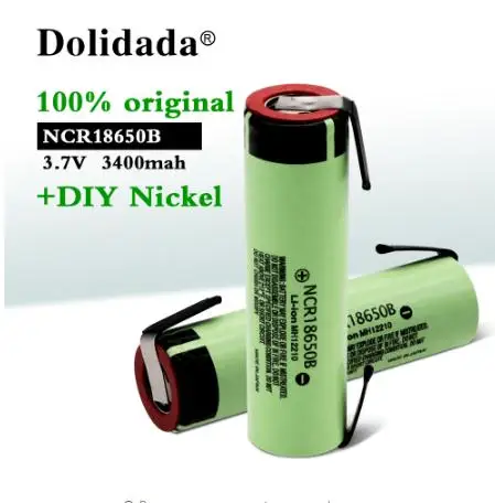 dolidada 18650 батарея 3400 mah 3,7 v аккумуляторная батарея для NCR18650B 3400 мА/ч, литий-ионный аккумулятор+ DIY никеля