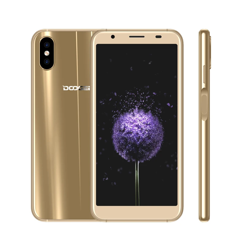 DOOGEE X55 смартфон с 5 дюймовым дисплеем процессором MT6580 Android 7 1 8 Мп 2800 мАч ОЗУ ГБ ПЗУ 16