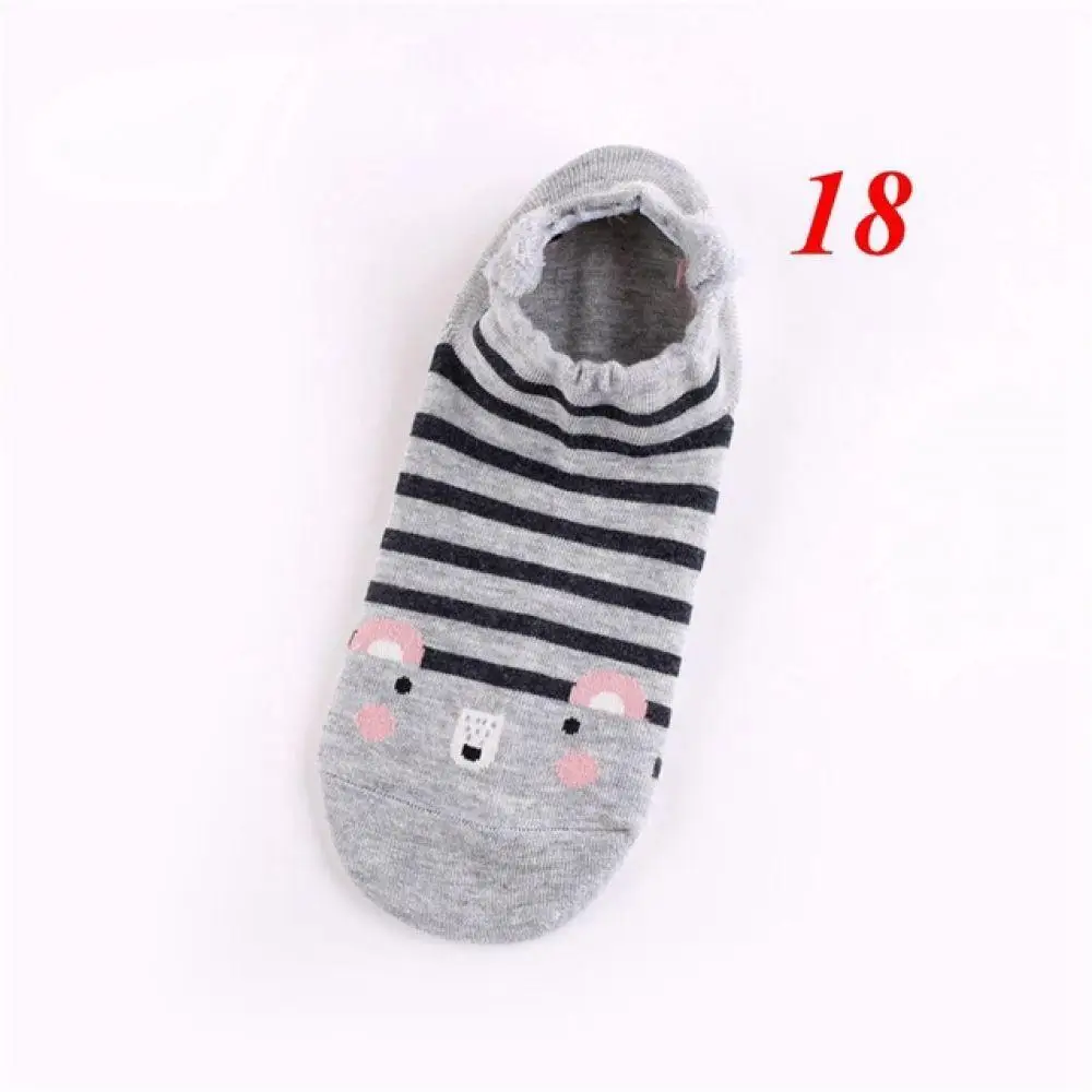Ни один 3D Low Cut Для женщин носки пед девушки мягкие животных 18 Horsiery мультфильм