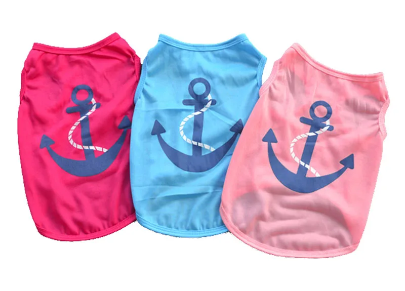 Thin & Breathable Polyester Pet Clothes for Small Dogs Cats Cute Puppy Dog Cat Vest Shirt T-shirt in Spring and Summer2