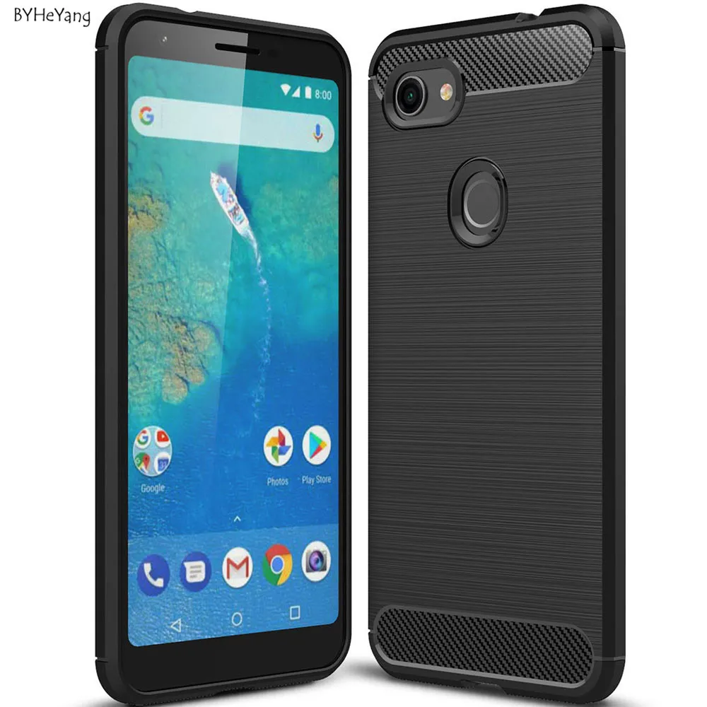 Для Google Pixel 3XL Lite чехол 3 XL Мягкий силиконовый TPU из углеродного волокна для |