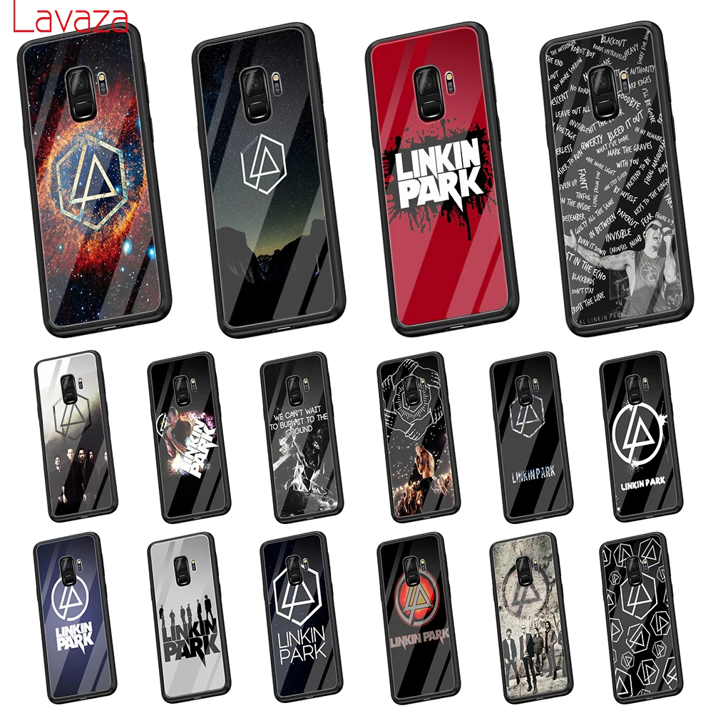 

Lavaza Linkin Park Tempered Glass Case for Samsung Galaxy S8 S9 S10 Plus S7 Edge Note 8 9 Soft TPU Cover