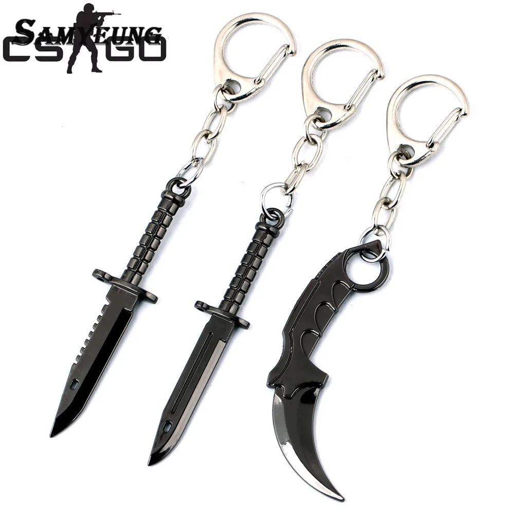 

Samyeung CSGO Knife KeyChains for Male Karambit Key Chain Weapon CS GO M9 Key Holder Keyring Porte Clef Csgo Butterfly Keychain