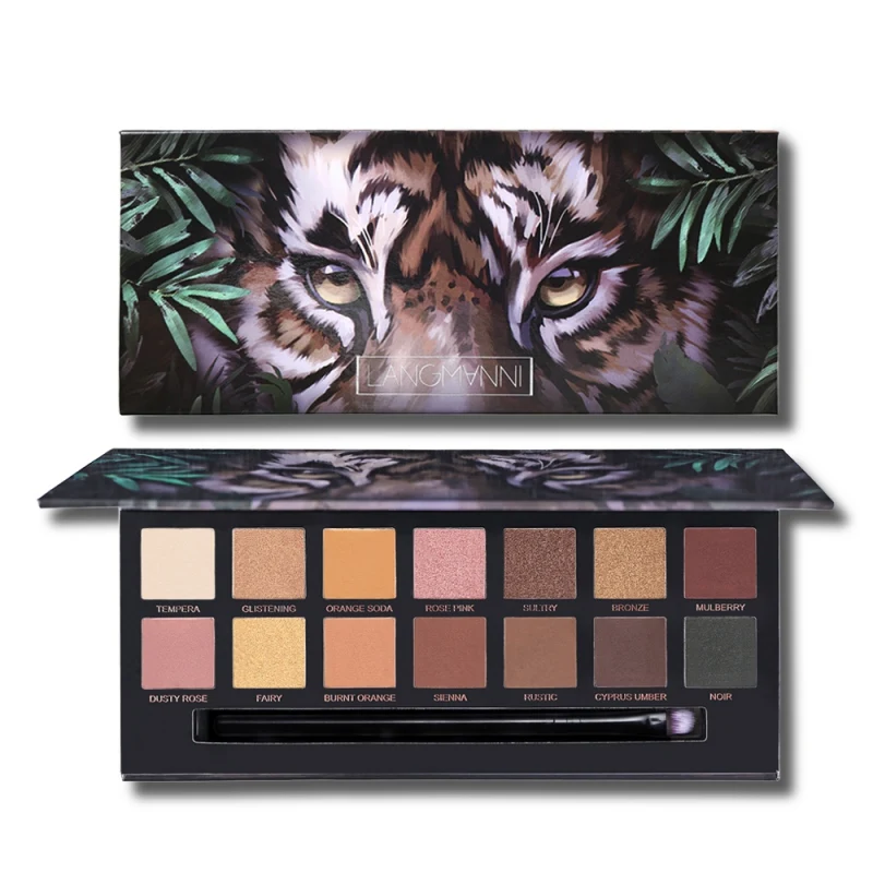 

14 Colors Shimmer Matte Waterproof Smudge-proof Long Lasting Colorfast Tiger Eyeshadow Palette