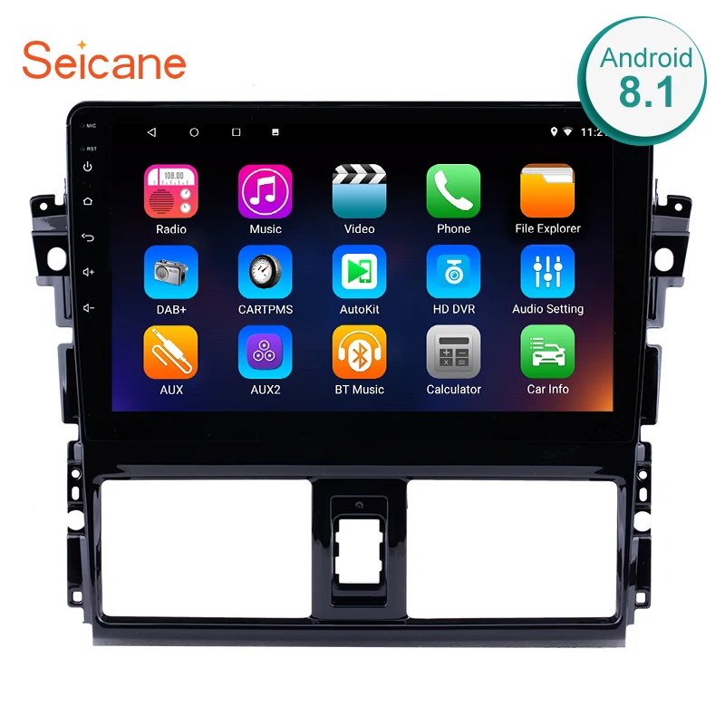 

Seicane Touchscreen 10.1" 2din Android Bluetooth GPS Navigation Radio for 2013- 2016 Toyota Vios with FM WIFI support DVR TPMS