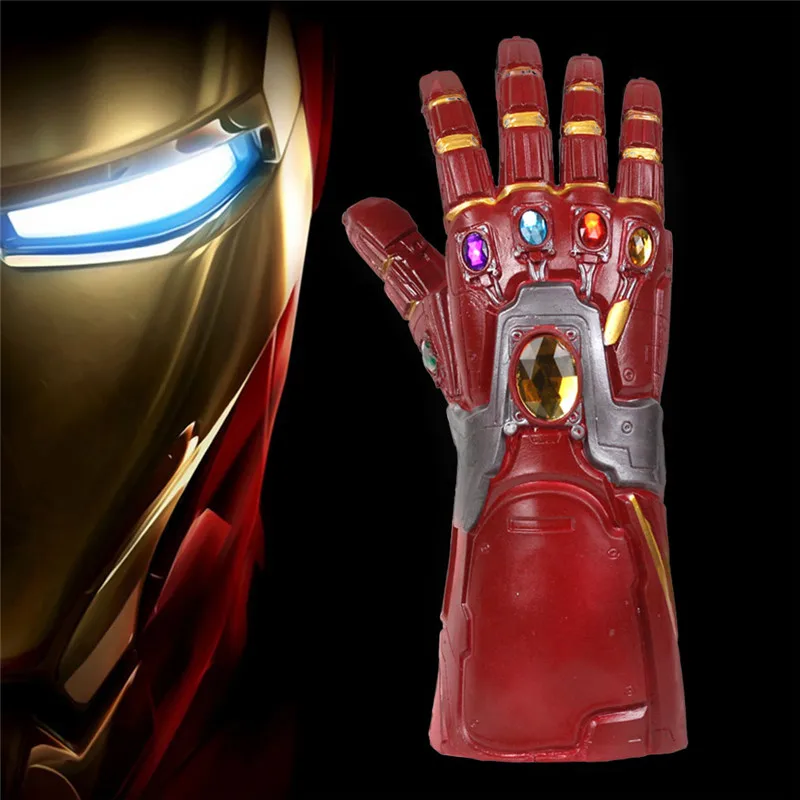 Новые мстители Endgame Железный человек рукавица танос Бесконечность рукавица Железный человек нано рукавица Броня Тони Старк косплей перчатки латекс