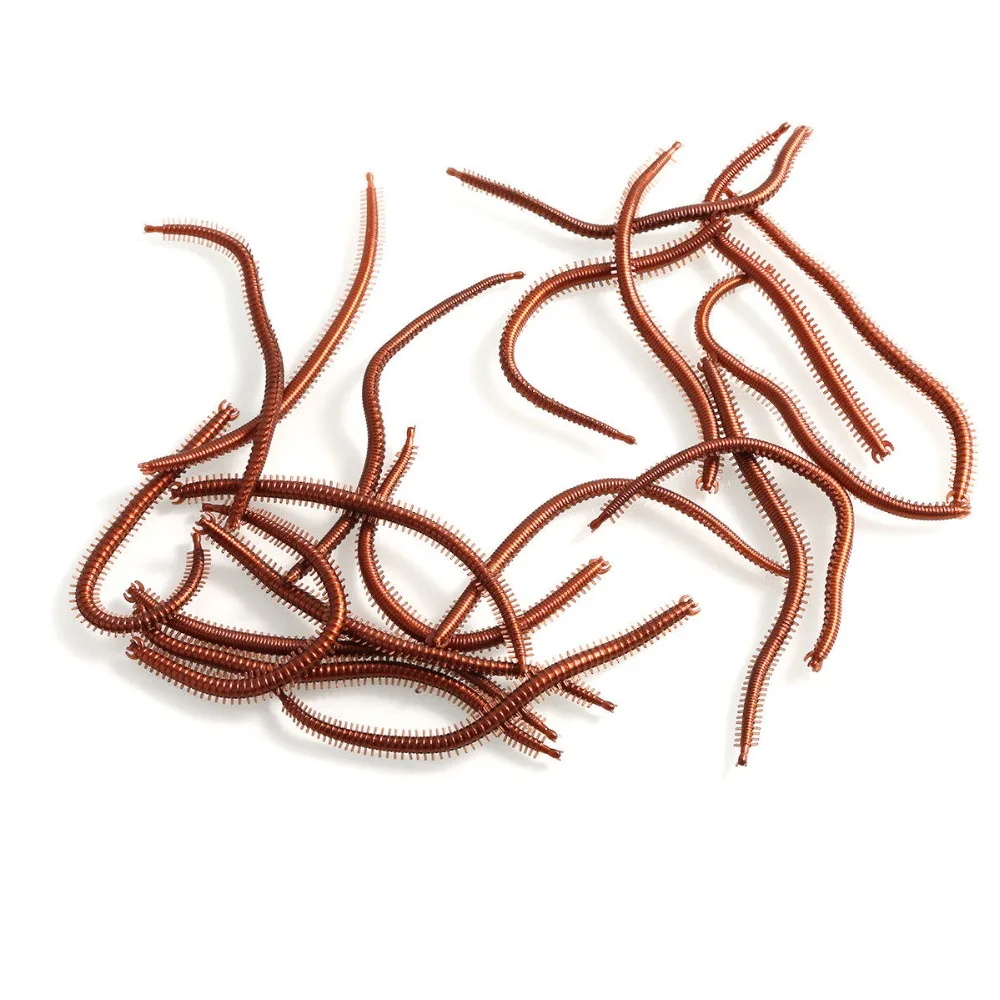 

20 Pcs Smell Brown/Red Worm Centipede Simulation Soft Bait Fishing Lure Set Artificial Fishing Tackle Earthworm Pesca Cebo