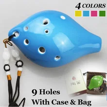 9Holes Zelda Ocarina Of Time Blue Glaze Ceramic G Key Flute Chinese Traditional Musical Instrument Dizi Cosplay Triforce Flauta