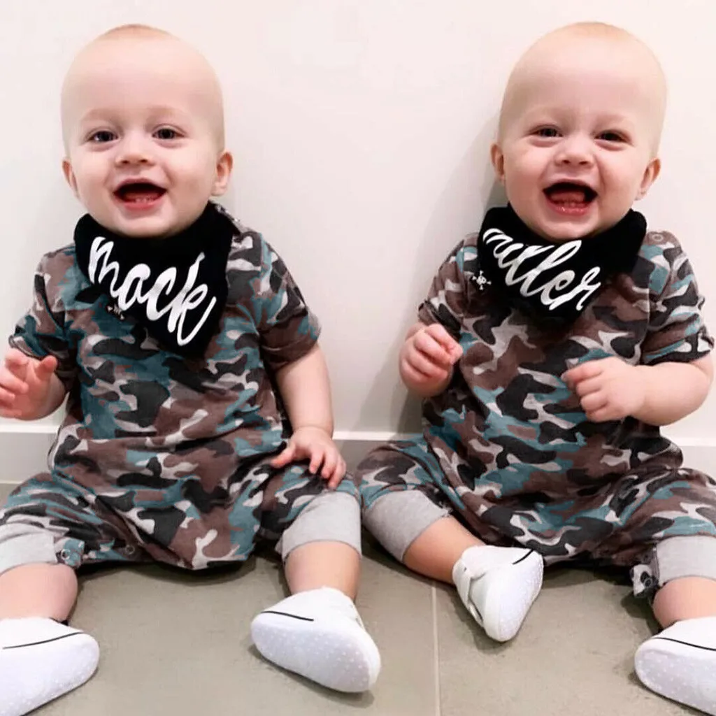 

Newborn Summer 2019 Baby Boy Clothes Fashion Short Sleeve Camouflage Print Baby Rompers Baby Onesie Baby Boy Costume Jumpsuit