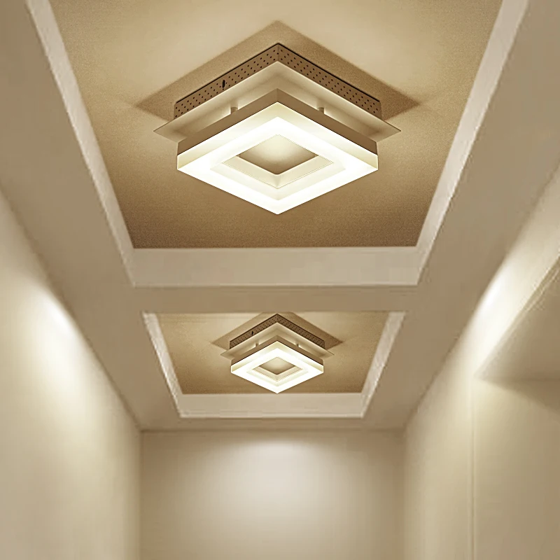 Us 91 08 8 Off Led Ceiling Lights Hallway Lights Modern Minimalist Balcony Corridor Lights Nordic Creative Square Ceiling Lamp Lu62246 Zl399 In