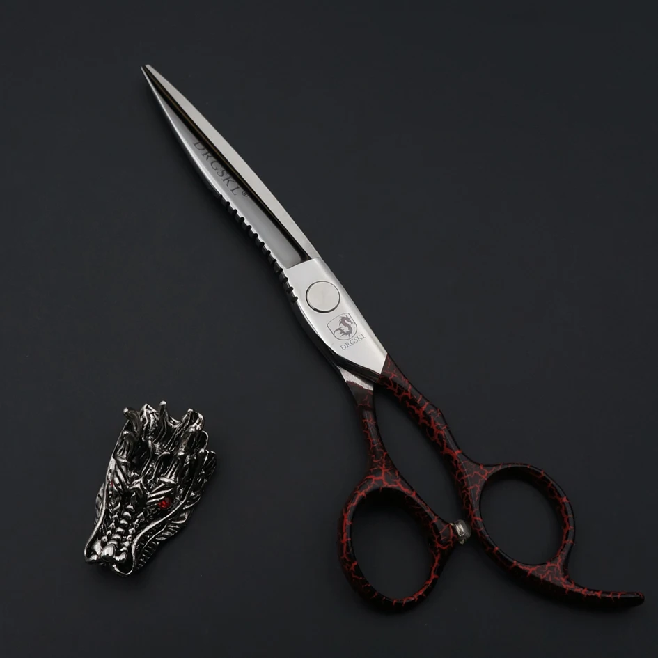 [DRGSKL] NEW nonslip hair cut scissors high quality solo professional barber hairdressing scissors hair thinning shears 6.0 inch