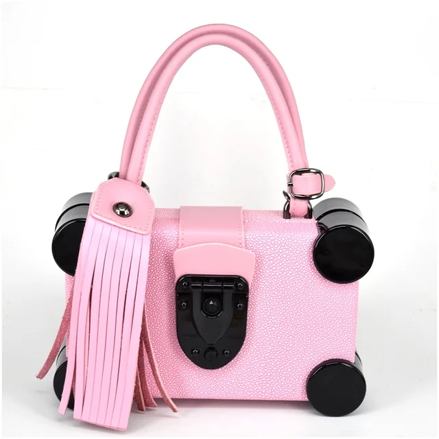 Women pink Evening Box Totes Bag Handbags and Crossbody Bag Wedding ...
