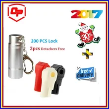 200 шт Противоугонный магазин EAS безопасности жесткий стоп-замок+ 2 шт Detacher