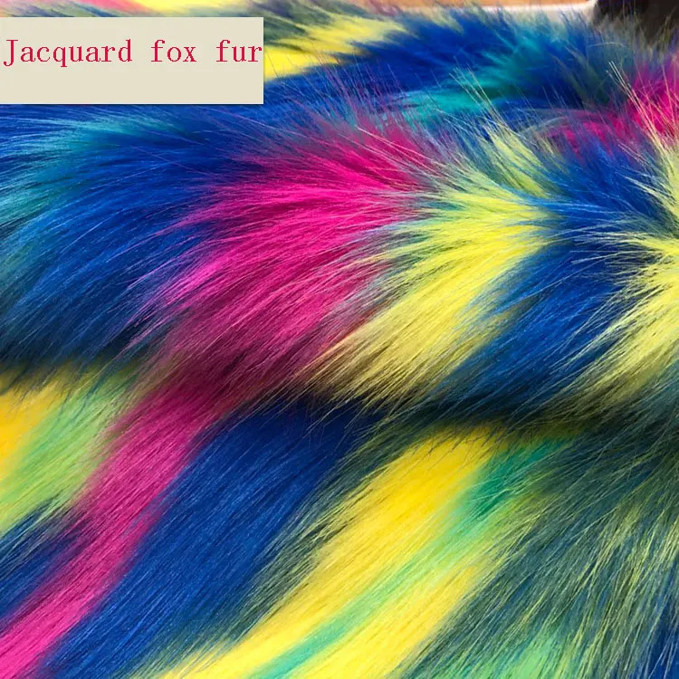 

Off-the-shelf six-color jacquard imitation fox hair color hair ball fur collar to overcome fabrics imitation fur cloth