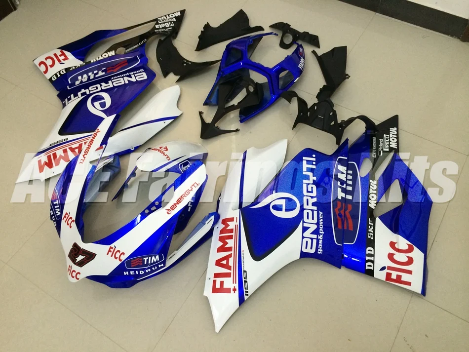 

New Injection ABS Fairings For DUCATI 899 1199 S 1299 Panigale 12 13 14 15 16 899R 1199R 899S 1199S 2012-2016 blue white custom