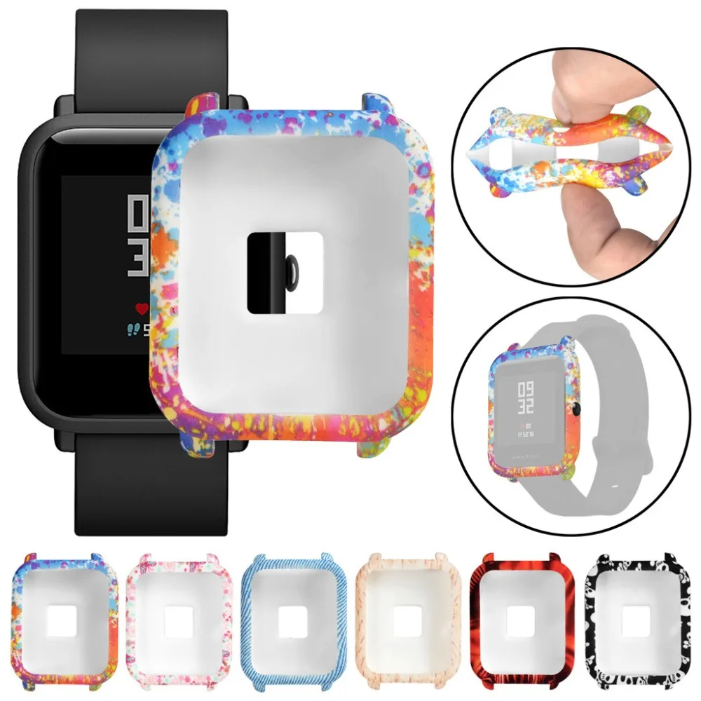Модный мягкий защитный чехол из ТПУ для Huami Amazfit Bip Youth протектор часов