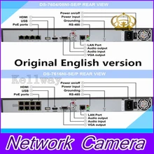 Free shipping In stock English version DS 7604NI E1 4P 4CH POE NVR 1SATA and 4