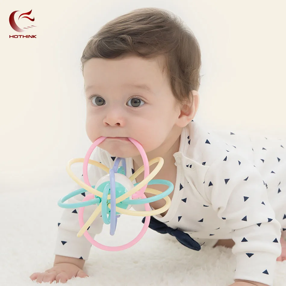 

3 6 9 12 months Baby Toy Baby Ball Toy Rattles Develop Baby Intelligence Baby Toys Teether Hand Bell Rattle for children