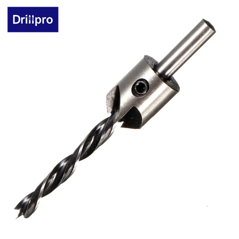 Drillpro 4 шт. HSS 5 Флейта Зенковка набор сверл 3 мм-6 мм высокоскоростной стальной расширитель деревообрабатывающие электроинструменты фаска высокое качество