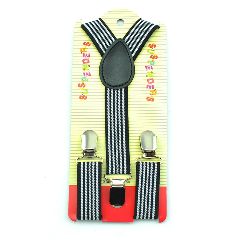 New Arrival Adjustable 2.5cmx65cm Striped 6 Kids Suspenders Children