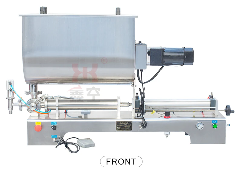 Горизонтальная пневматическая мешалка функция чили соус кунжута паста машина для наполнения соуса