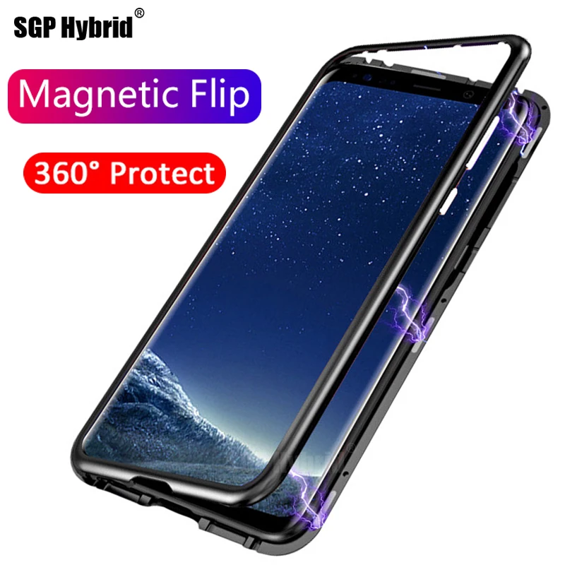 Магнитный адсорбционный чехол для телефона Samsung Galaxy S10 S9 S8 Plus S10e A50 A30 роскошный из